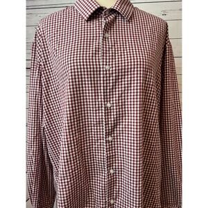 Dockers shirt Plaid XL 17 - 17.5 34 35 Long sleeve‎ button front Fitted Stretch